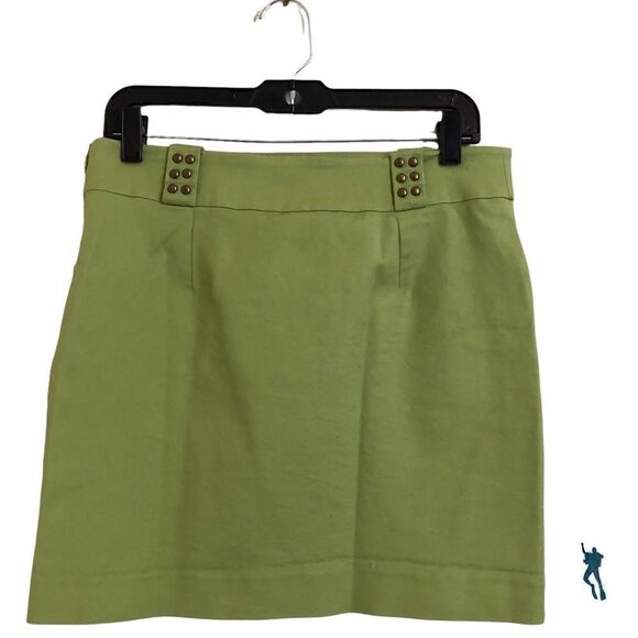 CAMILLE  green mini skirt - Picture 2 of 5